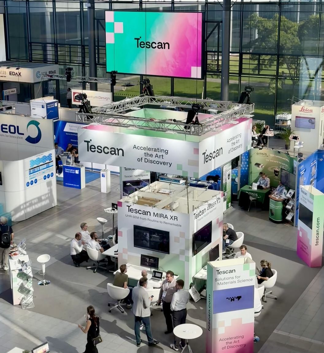 Trade fair stand in Germany seen from above