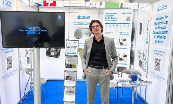 Vladimir Mrazik at the Tescan exhibition stand